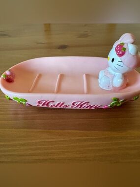 VTG Rare Sanrio Hello Kitty Pink Strawberry Soap Dish Kawaii